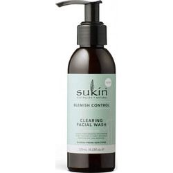 Sukin Blemish Control Clearing Facial Wash Gel Καθαρισμού Προσώπου για Ακμή 125ml