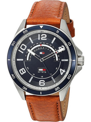 Tommy Hilfiger Ανδρικό Ρολόι με Καφέ Δερμάτινο Λουράκι 1791391