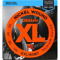 D'Addario EXL160BT Σετ 4 Χορδές Ηλεκτρικού Μπάσου Nickel Plated Steel 50-120" Medium Tension