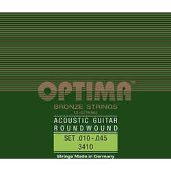 Optima 3410 Σετ 6 Χορδές Ακουστικής Κιθάρας Bronze 10-45"