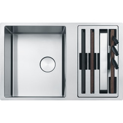 Franke Box Center BWX 120-41-27 Υποκαθήμενος Νεροχύτης Inox 82x52cm