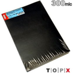 ΕΞΩΦΥΛΛΑ ΒΙΒΛΙΟΔΕΣΙΑΣ TOPX ΠΛΑΣΤΙΚΑ 300mic (100 τμχ) ΜΑΥΡΑ