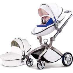 Hot Mom Καρότσι Μωρού 3 σε 1 White Blue
