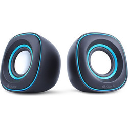 Kisonli V350 Ηχεία Υπολογιστή 2.0 6W Black Blue