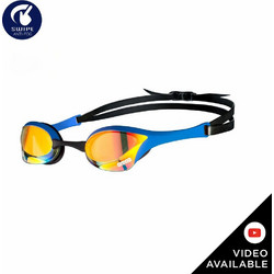 Arena Cobra Ultra Swipe Mirror Γυαλάκια Κολύμβησης Ενηλίκων Αντιθαμβωτικά Μπλε Πορτοκαλί