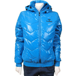 Hummel Leslie Γυναικείο Μπουφάν Χειμωνιάτικο Puffer Μακρύ Μπλε 80462-7732