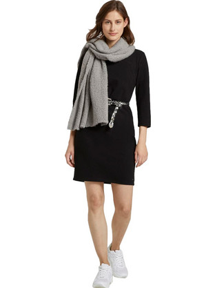 Tom Tailor Mini Καθημερινό Φόρεμα Πλεκτό Μαύρο 1021647-14482