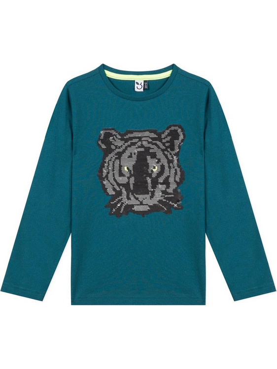 3 Pommes Παιδικό T-Shirt Μακρυμάνικο Πετρόλ 3R10045-550