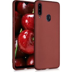 KW Θήκη Σιλικόνης Samsung Galaxy A20s - Mettalic Ruby Red (200-107-791)