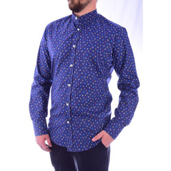 Stefan Ανδρικό Πουκάμισο Βαμβακερό Μακρυμάνικο Slim Fit με Mao Γιακά Μπλε 9034-S/S20