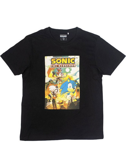 Ανδρικό T-SHIRT Sonic Μαύρο Χρώμα