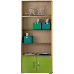 Βιβλιοθήκη Παιδική Νο. 12 75x180x30 Oak-Green Μελαμίνη