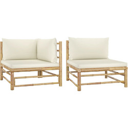 vidaXL Σετ Σαλόνι Κήπου Bamboo 2τμχ Καφέ 313143