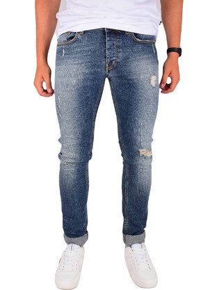 Reign Fresh Urban Ανδρικό Τζιν Παντελόνι Κανονική Εφαρμογή Μπλε 152RGBA0A27636139AMA-99029