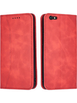 Bodycell Leather Wallet Case Red (iPhone 6 Plus / 6S Plus)