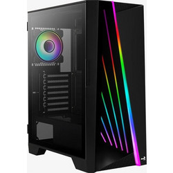 Aerocool Mirage Black Gaming Midi Tower Κουτί Υπολογιστή RGB με Πλαϊνό Παράθυρο