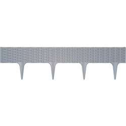 Prosperplast IBRA-405U-Φράκτης Κήπου Garden Border Γκρι 5 τεμ