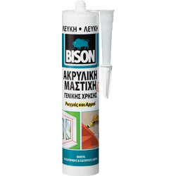 ΑΚΡΥΛΙΚΗ ΜΑΣΤΙΧΗ ΓΕΝΙΚΗΣ ΧΡΗΣΗΣ BISON ACRYLIC UNIVERSAL ΛΕΥΚΗ 300ml 6306906