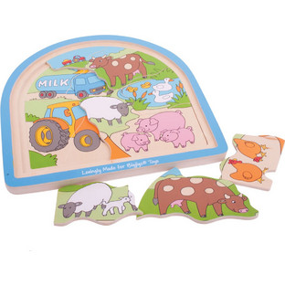 Παιδικό Puzzle Bigjigs Φάρμα 33 Κομμάτια