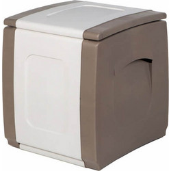 Μπαούλο Πλαστικό Μπεζ - Λευκό 100lt Compact Homeplast 54x50x57υψ Α00530