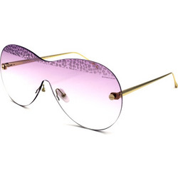 Borbonese BES919 07/15 Γυναικεία Γυαλιά Ηλίου Aviator Μεταλλικά Χρυσά με Μώβ Καθρέπτη Φακό