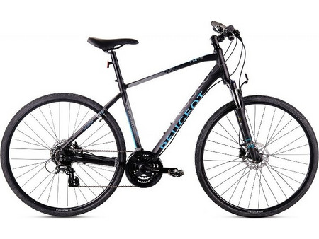 Peugeot T14-FS Ποδήλατο Trekking 28" Αλουμινίου με 24 Ταχύτητες και Δισκόφρενα Μαύρο Μπλε