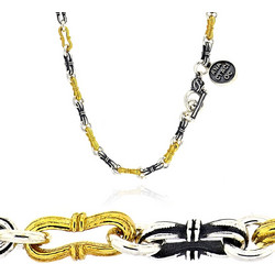 Αλυσίδα Anastasios Creations από Επιχρυσωμένο και Επιροδιωμένο Ασήμι 925 039115