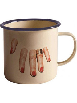 Κούπα Finger Hand 16856 10x9cm Multi Seletti Εμαγιέ