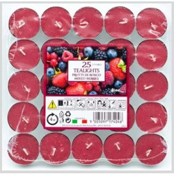Tealight Candles Κεράκια Ρεσώ 25 τμχ 4 ωρών Καύσης Forest Fruits Φρούτα του Δάσους