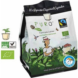 ΚΑΨΟΥΛΑ ESPRESSO PURO FAIRTRADE BIO CHAPARRAL ΣΥΜΒΑΤΗ ΜΕ ΜΗΧΑΝΗ ΤΥΠΟΥ NESPRESSO 10CAPS