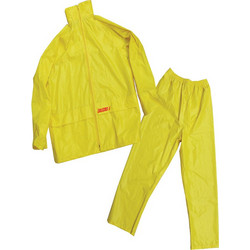 Σετ αδιάβροχο παντελόνι και σακάκι με κουκούλα κίτρινο Lalizas