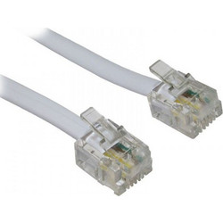 POWERTECH Καλώδιο Τηλεφώνου RJ11 6P4C, 3m, White|CAB-T003