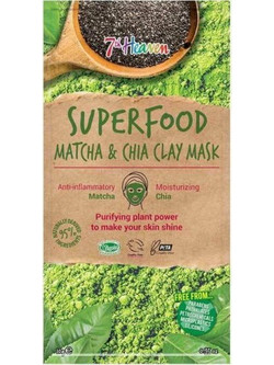 Montagne Jeunesse 7th Heaven Superfood Matcha & Chia Clay Κρεμώδης Μάσκα Προσώπου με Άργιλο & Κάνναβη 10gr