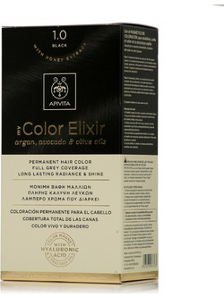 Apivita My Color Elixir 1.0 Μαύρο Μόνιμη Βαφή Μαλλιών Χωρίς Αμμωνία 50ml