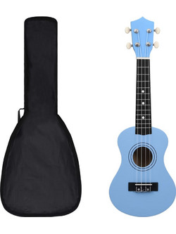vidaXL 70149 Soprano Blue with Case
