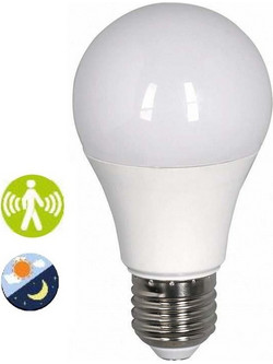 Λάμπα SMD Led Α60 8W E27 3000K με Ανιχνευτή Κίνησης (MICR608WW)