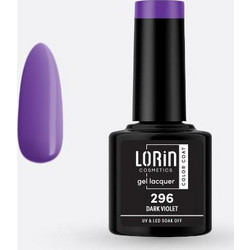 Lorin Gel Lacquer 296 Dark Violet Ημιμόνιμο Βερνίκι Νυχιών 8ml