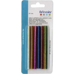 Ράβδοι σιλικόνης 7mmX10cm σετ 6 τεμαχίων glitter