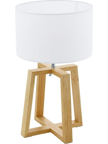 Eglo Chietino 1 Πορτατίφ Ε27 Λευκό Καφέ Φ26xΥ44cm