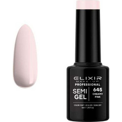 Elixir Semigel 645 Creamy Pink Ημιμόνιμο Βερνίκι Νυχιών 5ml