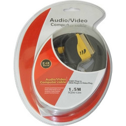 APV1016-Z-1.5 . DM SCZ16 καλώδιο SCART σε 2x RCA 1x S-Video M/M/M 1.5m