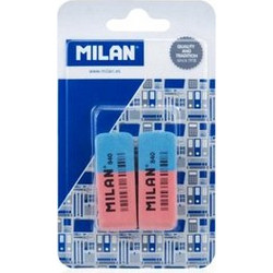 MILAN γόμα 620 BCM10100MP για μολύβι και στυλό, 53 x 20 x 8mm, σετ 2τμχ