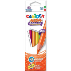 Carioca Neon Ξυλομπογιές Σετ 6τμχ