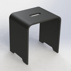 Sirene DES 3831 Black Matt - Κάθισμα μπάνιου