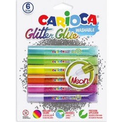 ΚΟΛΛΑ CARIOCA 42111 NEON GLITTER GLUE ΣΕΤ 6 ΤΕΜΑΧΙΩΝ 10.5 ml