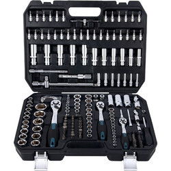Σετ Κασετίνα με Καρυδάκια 1/2'' 1/4'' & 3/8'' με Καστάνια & Προέκταση 171Τεμ. - BORMANN Pro BHT5200