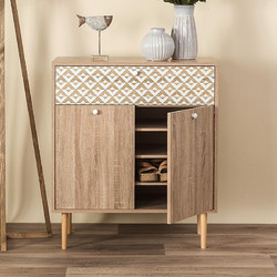 Fylliana Παπουτσοθήκη Ξύλινη Sonoma Μ78xΠ37xΥ89cm 271-121-041