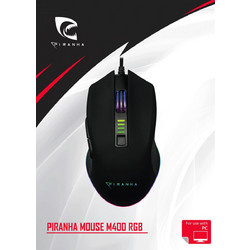 Piranha Mouse M400 Ενσύρματο Gaming Ποντίκι RGB 3200 DPI