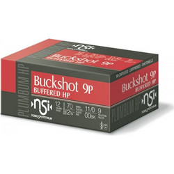 Nobel Sport Buckshot Buffered Φυσίγγια Δράμια 12Cal 70mm 9βολα 36gr 10τμχ