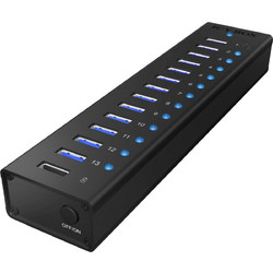 RaidSonic Icy Box IB-AC6113 USB Hub 3.0 USB-A με 13 Θύρες USB-A & Εξωτερική Παροχή Ρεύματος